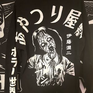 Junji Ito long sleeve horror tee